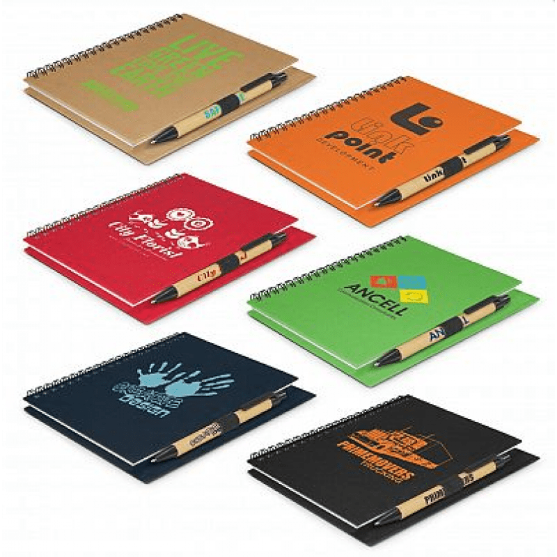 Craft Cardboard Notebook & Pen Set Fundraise Factory
